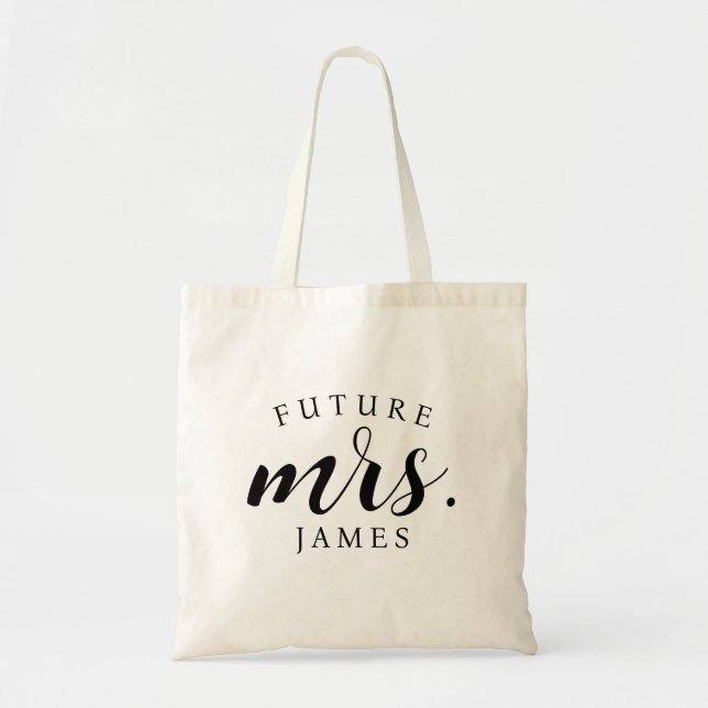 Bolso De Tela El futuro personalizado de Bride-to-Be (Frente)