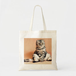 Bolso De Tela El Gatito Cute Se Extiende