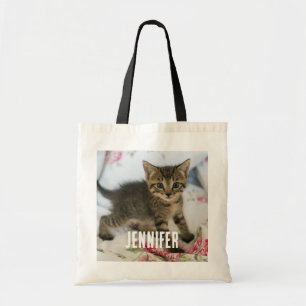 Bolso De Tela El Gatito De Tabby Cuyo Asombro Parece