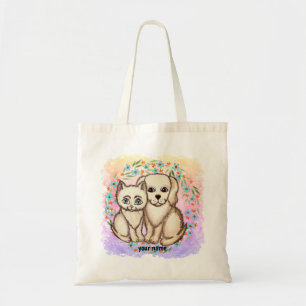 Bolso De Tela El gato ama al perro