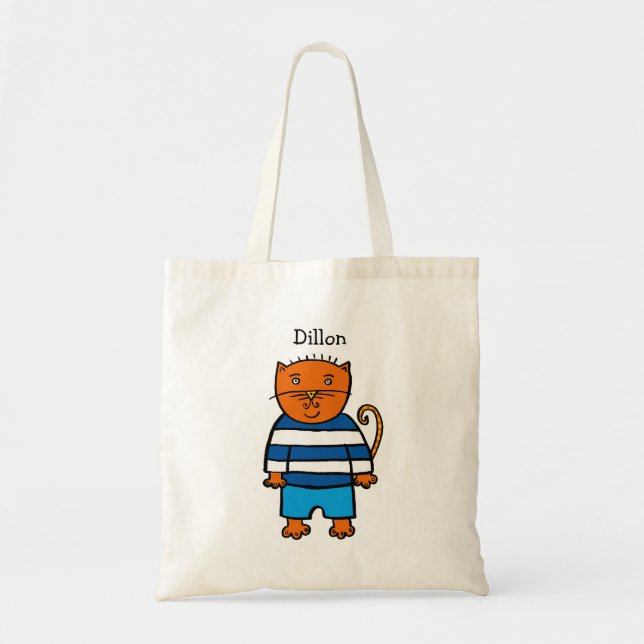 Bolso De Tela El gato Dillon personalizado (Frente)