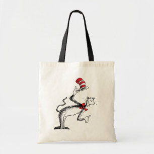 Bolso De Tela El gato en el sombrero se inclina