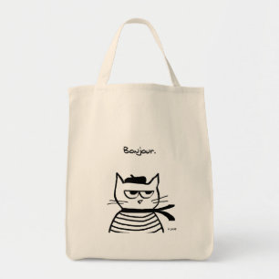 Bolso De Tela El gato enojado es tan muy francés