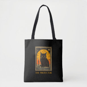 Bolso De Tela El gato negro de Halloween Tarot el protector fort