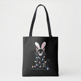 Bolso De Tela El gato negro Pascua Pajama Funny Decoraciones de