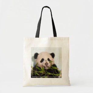 Bolso De Tela El gigante Panda se inclina contra la pared