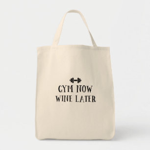 Bolso De Tela El gimnasio ahora Wine no Barbell posterior del