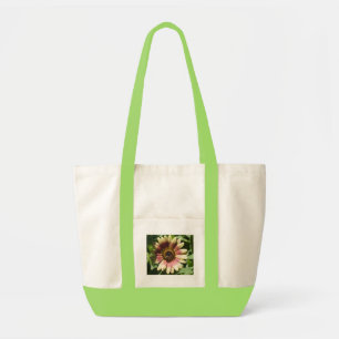 Bolso De Tela El girasol y la abeja verde