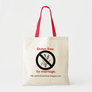 Bolso De Tela El gluten libera por el tote de la boda