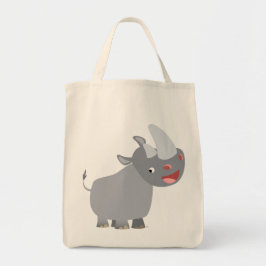 Bolso De Tela El gracioso Personalizado Rhino Grocery Tote Bag
