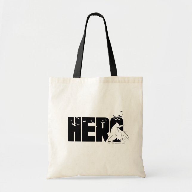 Bolso De Tela El gráfico "Héroe" de Batman (Frente)