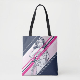 Bolso De Tela El Gráfico Retro De Una Mujer Maravilla