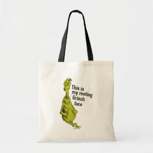 Bolso De Tela El Grinch   Cara Grinch divertida en reposo
