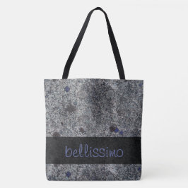Bolso De Tela El gris del granito de la geología con el azul