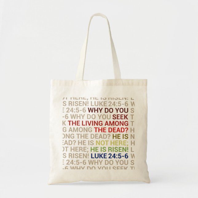 Bolso De Tela Él ha resucitado (Frente)