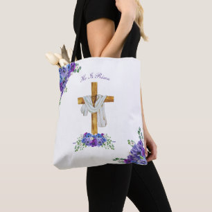 Bolso De Tela Él ha resucitado Christian Easter Personalizado