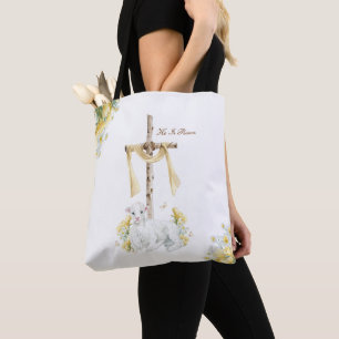 Bolso De Tela Él ha resucitado Christian Pascua Personalizada