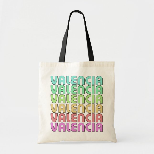 Bolso De Tela El hacer compras en Valencia (Frente)