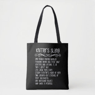 Bolso De Tela El hacer punto divertido del argot del calcetero