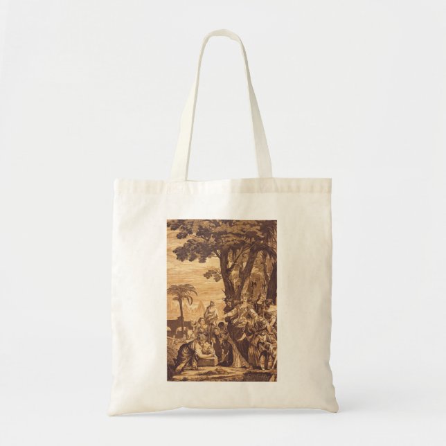 Bolso De Tela El hallazgo de Moisés del Libro del Éxodo (Frente)