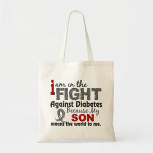 Bolso De Tela El hijo significa el mundo a mí diabetes