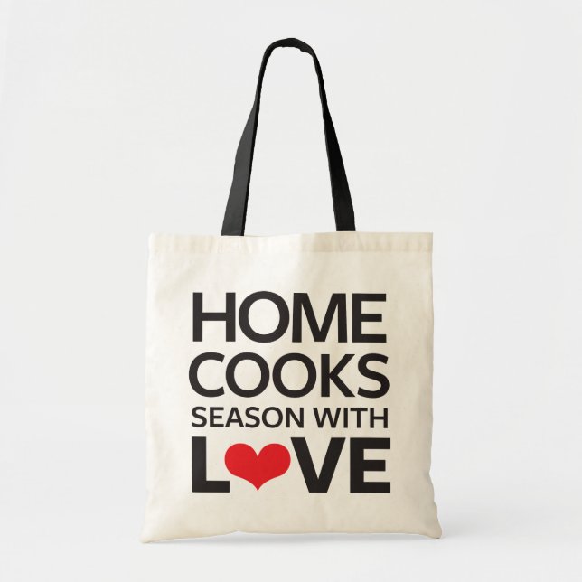 Bolso De Tela El hogar cocina la estación con amor (Frente)