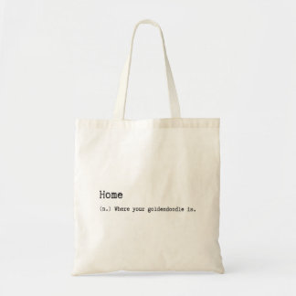 Bolso De Tela El hogar es donde está su Goldendoodle