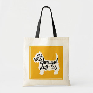Bolso De Tela El hogar es donde está su perro