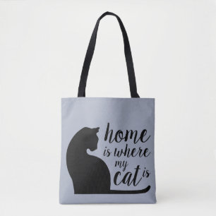 Bolso De Tela El hogar es donde mi gato está