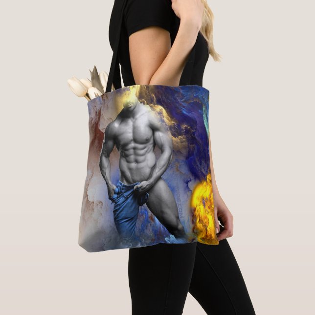 Bolso De Tela El hombre musculoso de SlipperyJoe camisón vapor (Detalle)