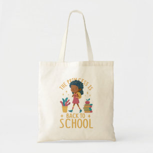 Bolso De Tela El Ilustracion del Chica Princesa de la escuela