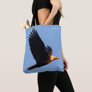Bolso De Tela El impresionante águila calva en el vuelo invernal