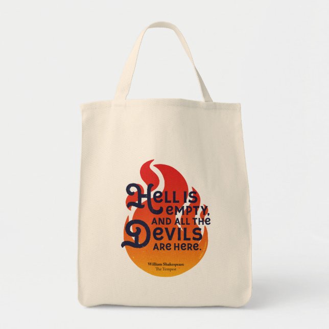 Bolso De Tela El infierno de William Shakespeare está vacío (Frente)