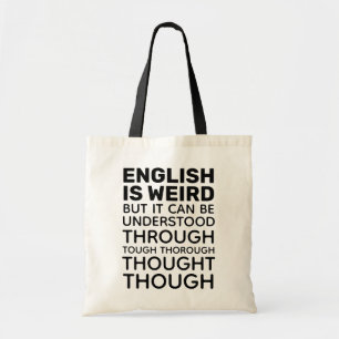 Bolso De Tela El inglés es rara gramática divertida