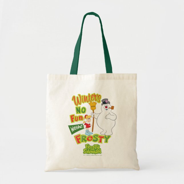 Bolso De Tela El invierno no es divertido sin la helada del muñe (Frente)