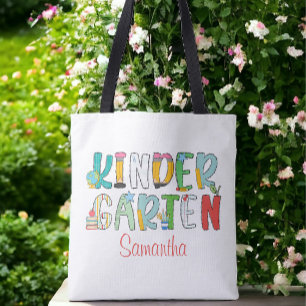 Bolso De Tela El jardín de infancia vuelve al guión personalizad