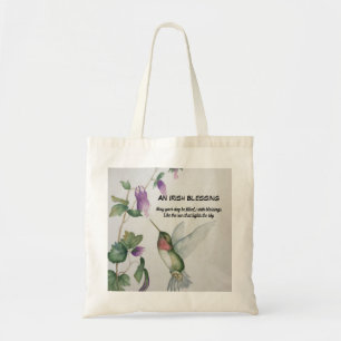 Bolso De Tela El Jardín Irlandés del Colibrí Inspirador