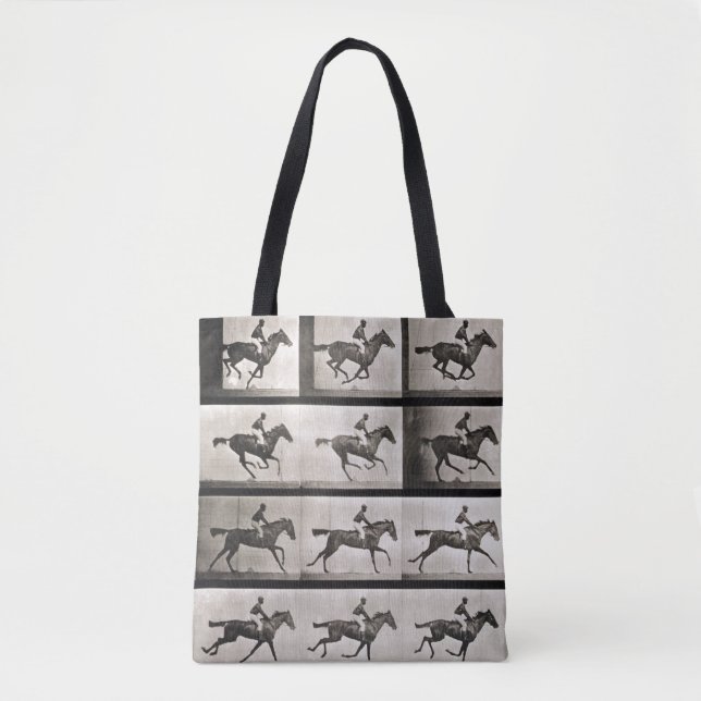 Bolso De Tela El jinete en un caballo galopante, platea 627 de (Anverso)
