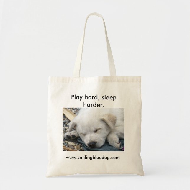 Bolso De Tela El juego difícilmente, duerme más difícilmente (Frente)