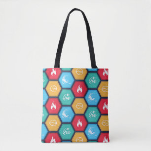 Bolso De Tela El juego hexagonal de los elementos inspiró el