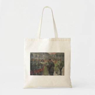 Bolso De Tela El káiser alemán Guillermo II condecorando en la P