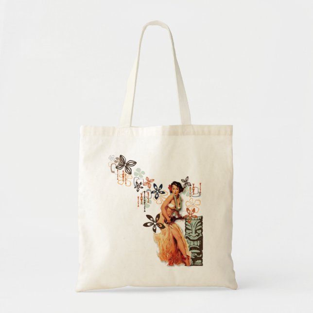 Bolso De Tela El kitsch Bitsch: ¡Hawaiana Oops! (Frente)