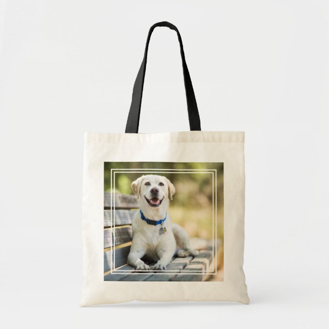 Bolso De Tela El Labrador Amarillo Está En El Banco (Frente)