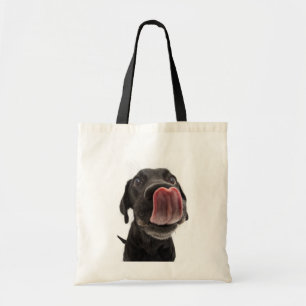 Bolso De Tela El labrador negro toca la nariz