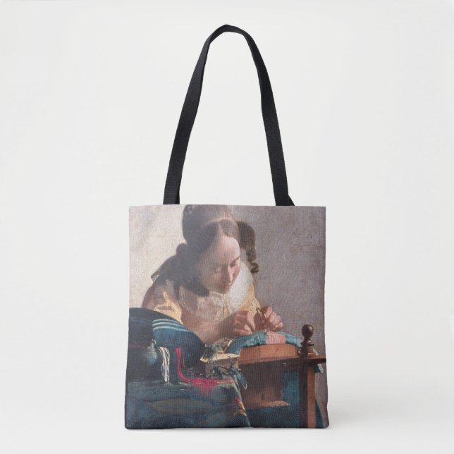Bolso De Tela El Lacemaker, Johannes Vermeer, 1669-1670 (Anverso)