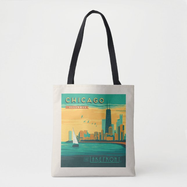 Bolso De Tela El Lago | Chicago, Illinois (Anverso)
