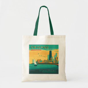 Bolso De Tela El Lago Chicago, Illinois