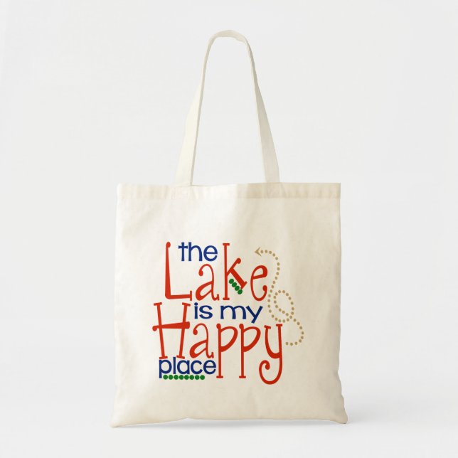 Bolso De Tela El lago es mi lugar feliz (Frente)