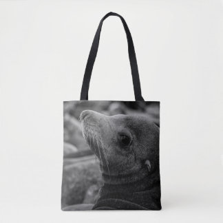 Bolso De Tela El León del Mar mirando hacia atrás - Una linda fo