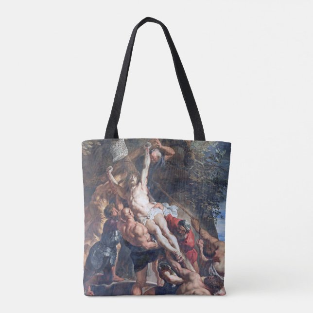 Bolso De Tela El levantamiento de la cruz, Rubens (Reverso)